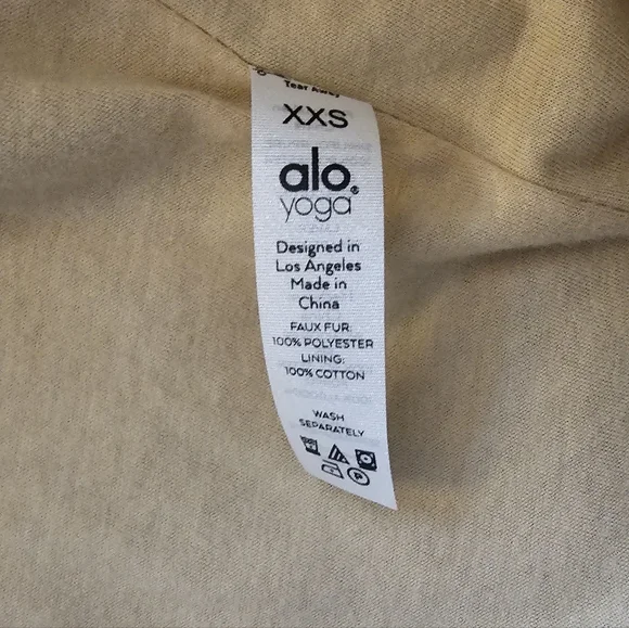 ALO Oversized Sherpa Teddy Trench Coat Zip Pockets Size XXS - Picture 7 of 8